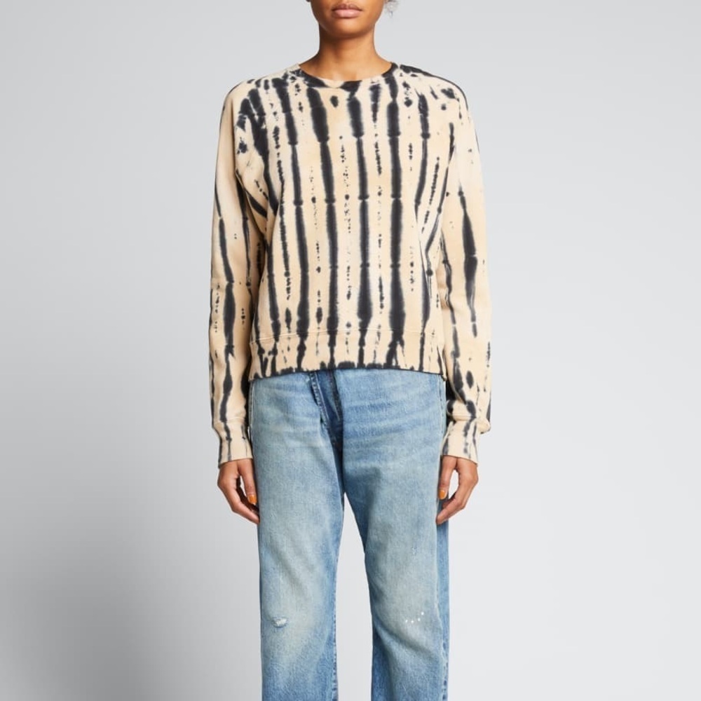 NWOT RE/DONE Classic Raglan Tie-Dye Crewneck Sweatshirt
